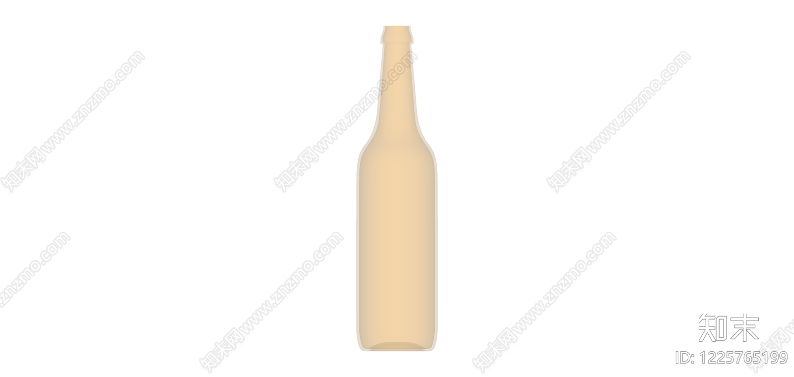 米色磨砂质感酒瓶SU模型下载【ID:1225765199】