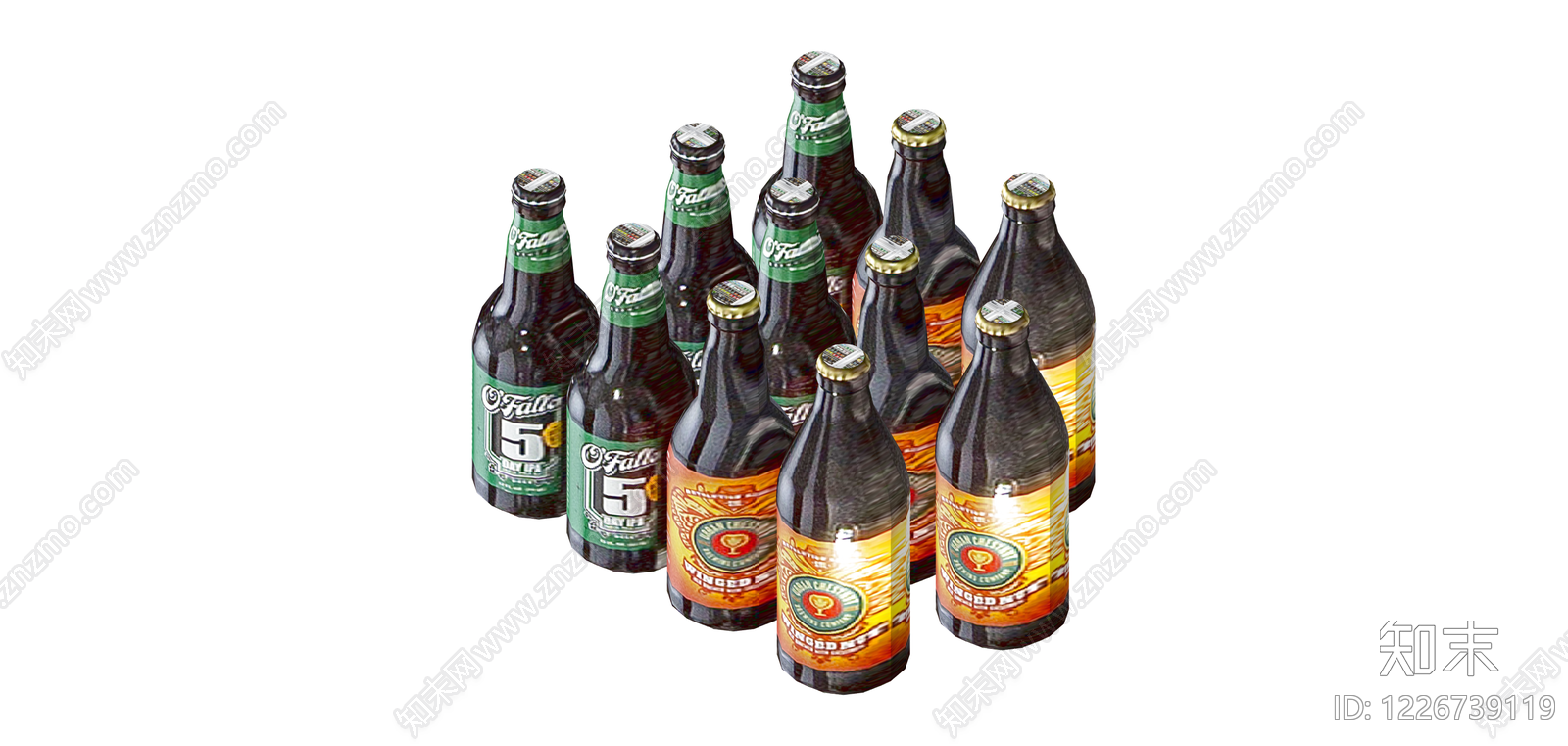 O'Fallon啤酒瓶组合SU模型下载【ID:1226739119】