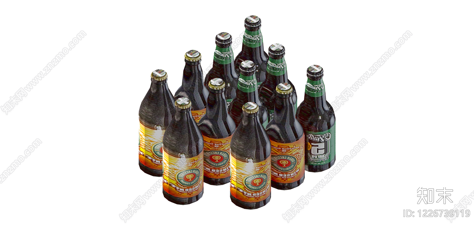 O'Fallon啤酒瓶组合SU模型下载【ID:1226739119】
