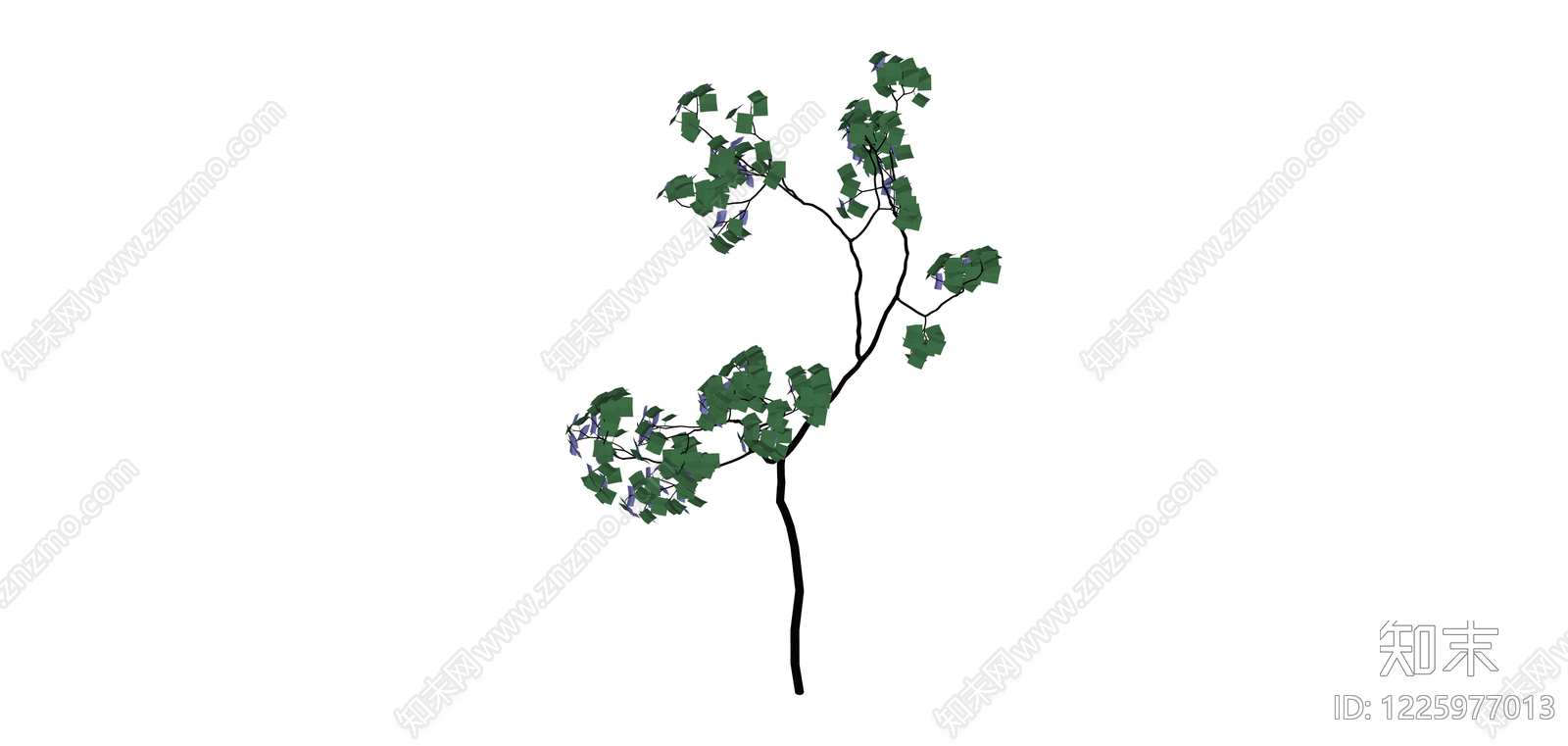 带花绿叶植物模型SU模型下载【ID:1225977013】
