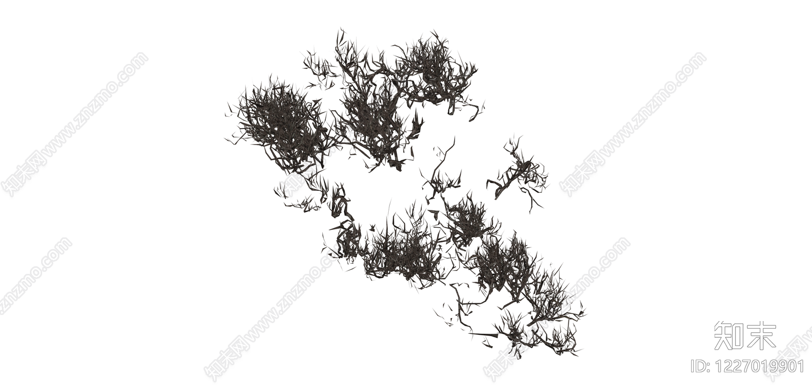 枯枝灌木组景SU模型下载【ID:1227019901】