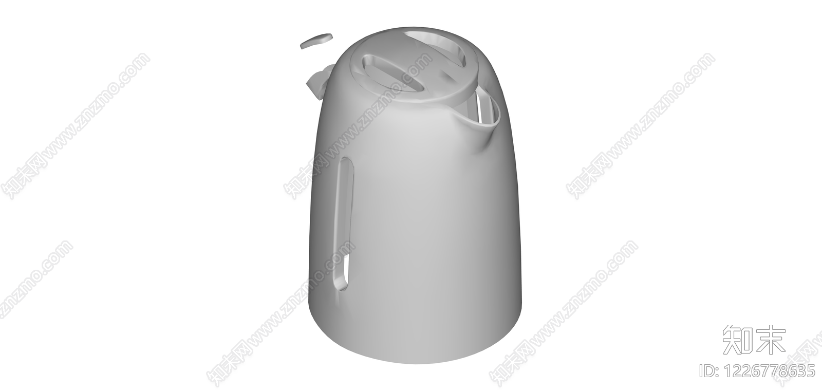 电热水壶白模SU模型下载【ID:1226778635】