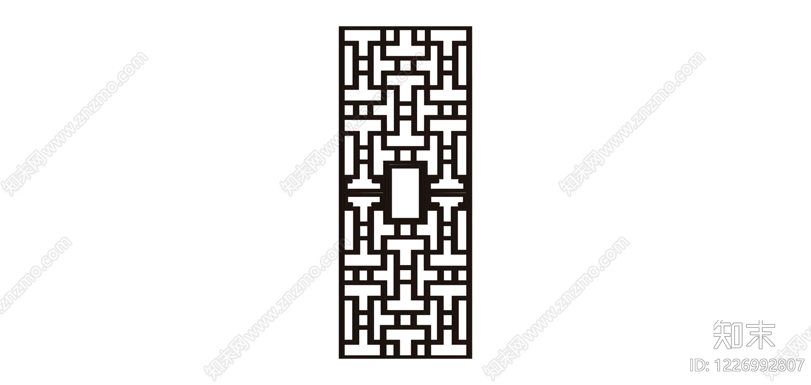 中式镂空雕花隔断SU模型下载【ID:1226992807】