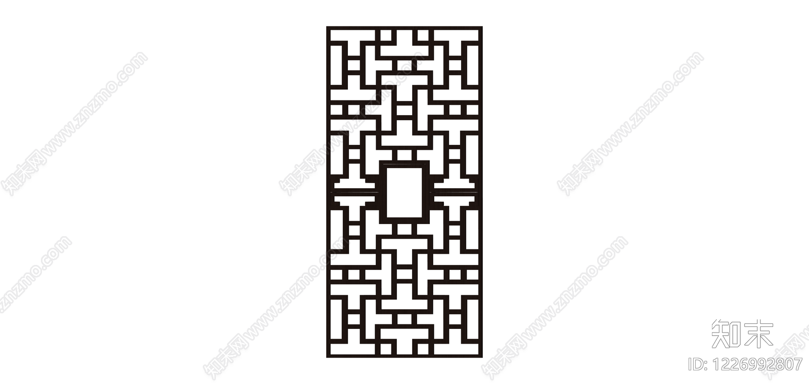 中式镂空雕花隔断SU模型下载【ID:1226992807】
