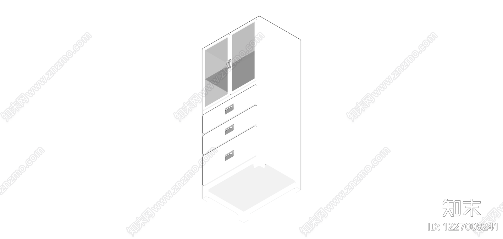 带抽屉衣柜SU模型下载【ID:1227008241】