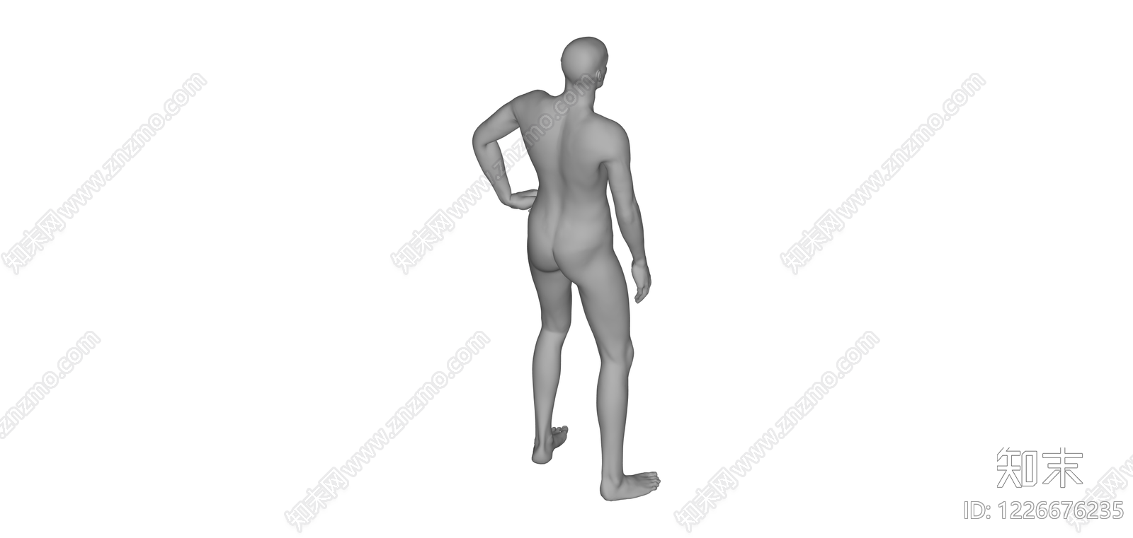 站立男性人体模型SU模型下载【ID:1226676235】