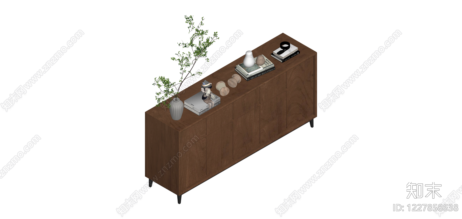 实木储物柜SU模型下载【ID:1227858638】
