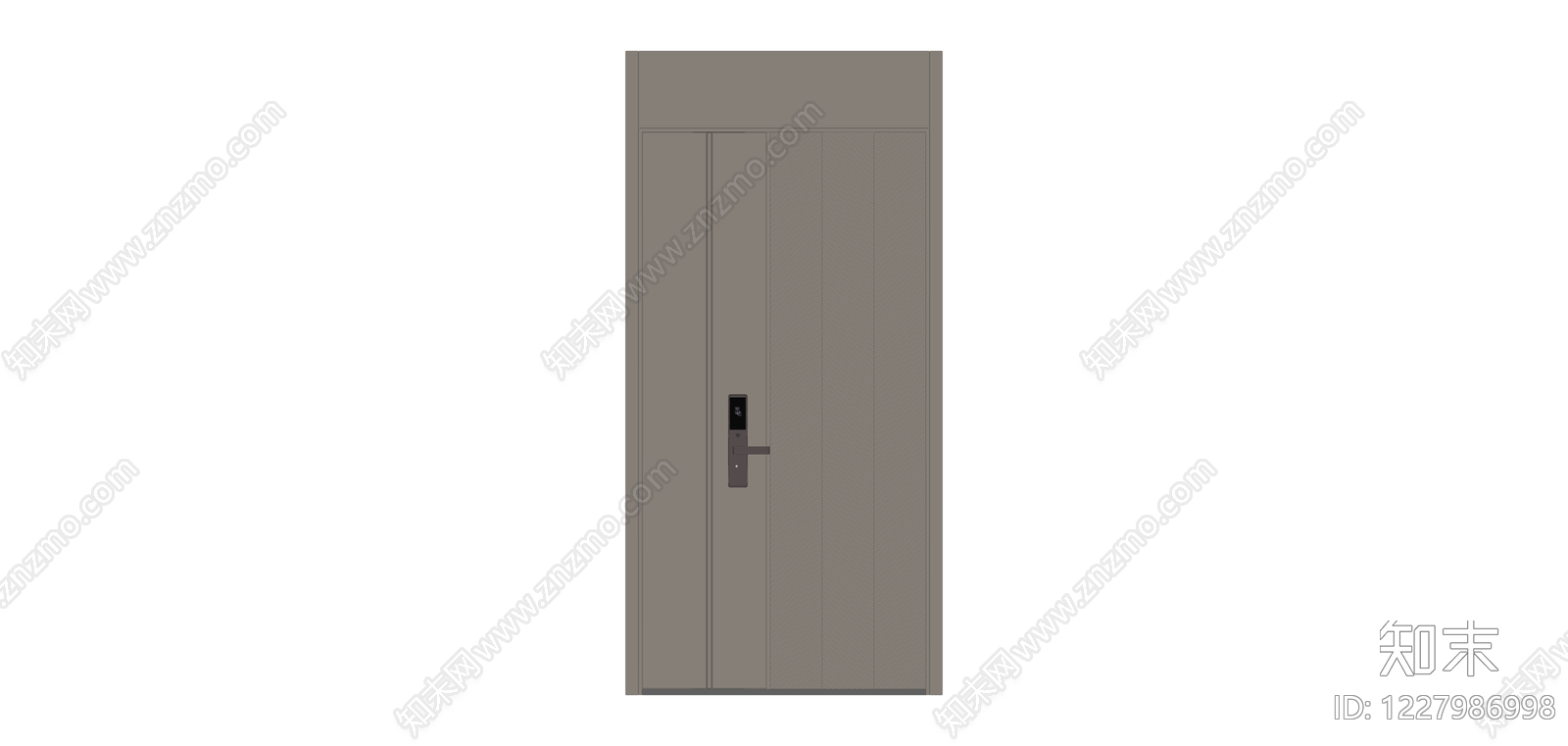灰色现代入户门SU模型下载【ID:1227986998】