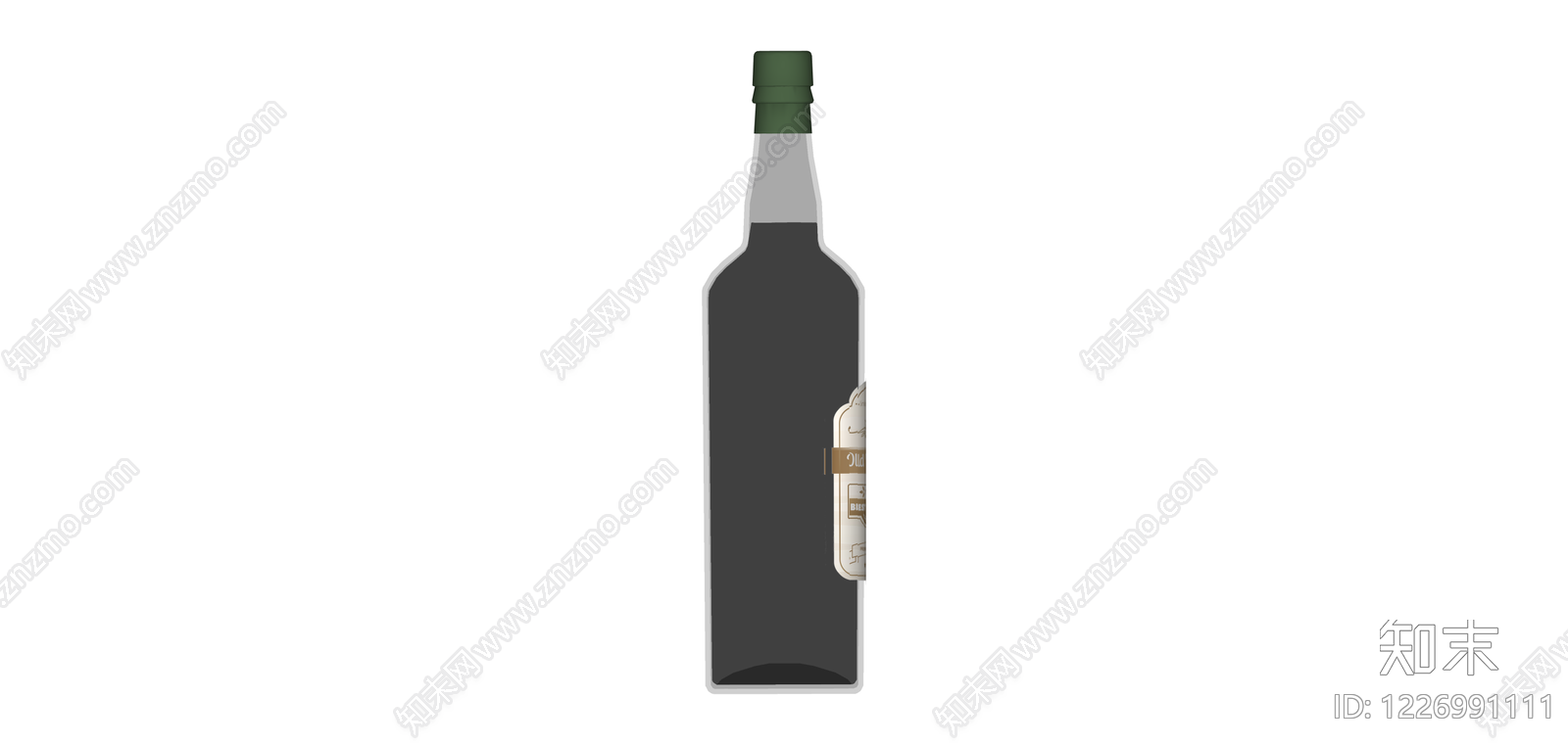 深色玻璃酒瓶SU模型下载【ID:1226991111】
