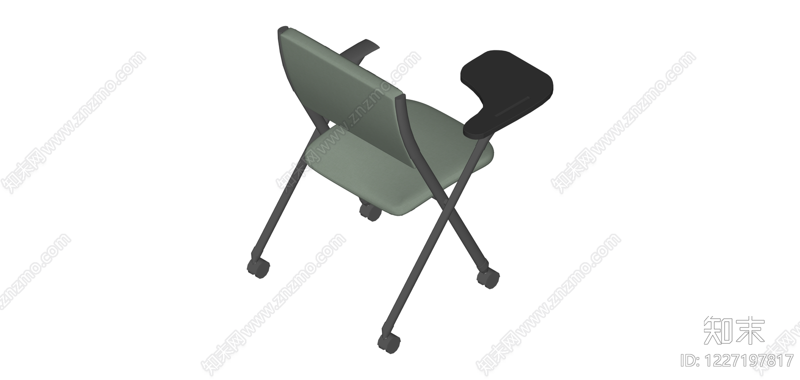 带写字板办公椅SU模型下载【ID:1227197817】