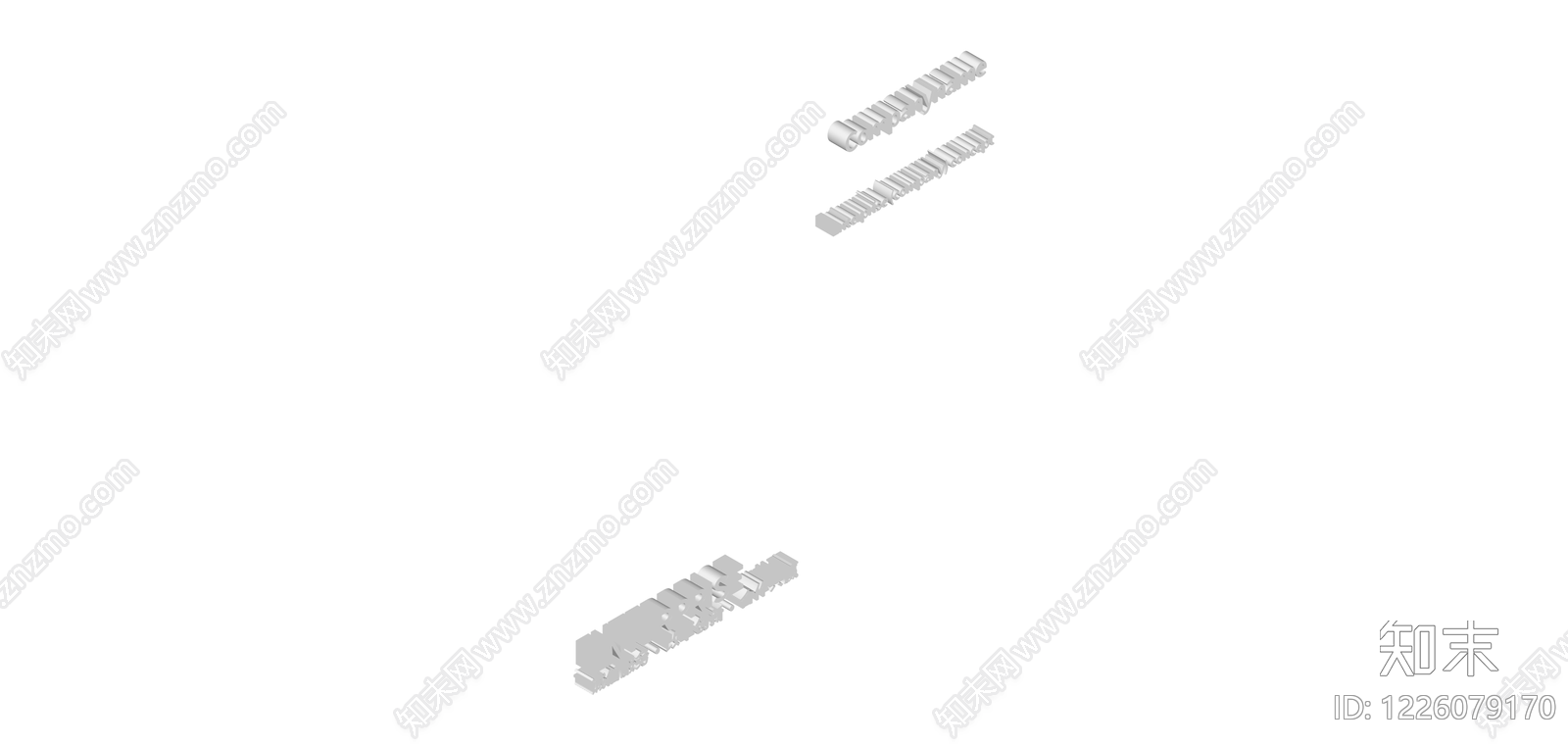 现代风格吊灯灯具SU模型下载【ID:1226079170】