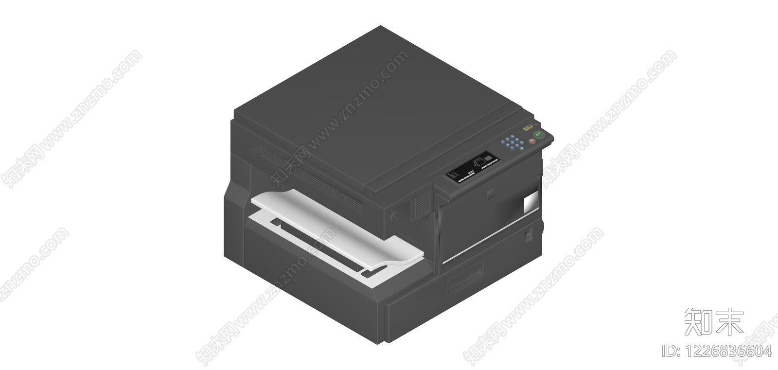 办公复合打印机模型SU模型下载【ID:1226836604】