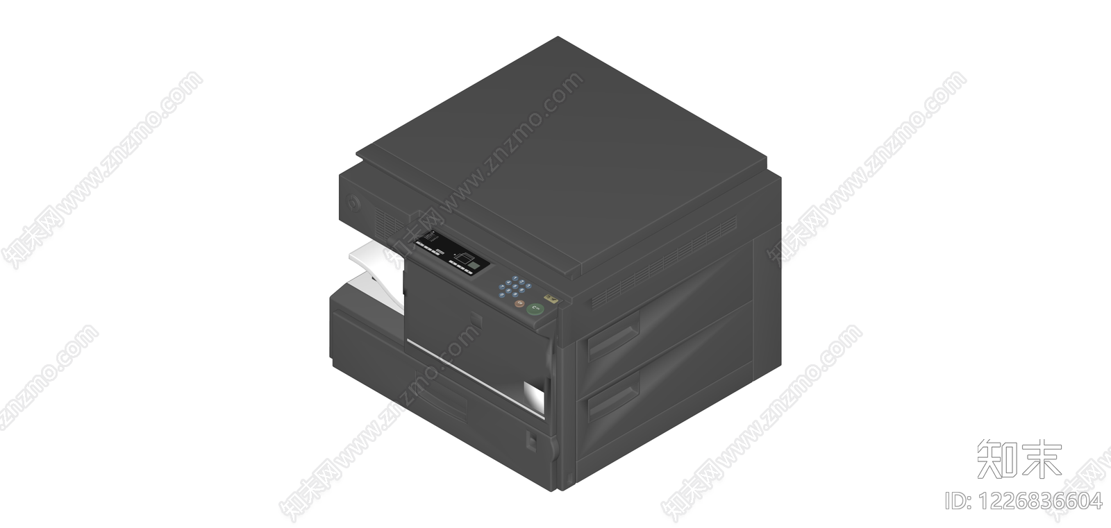办公复合打印机模型SU模型下载【ID:1226836604】