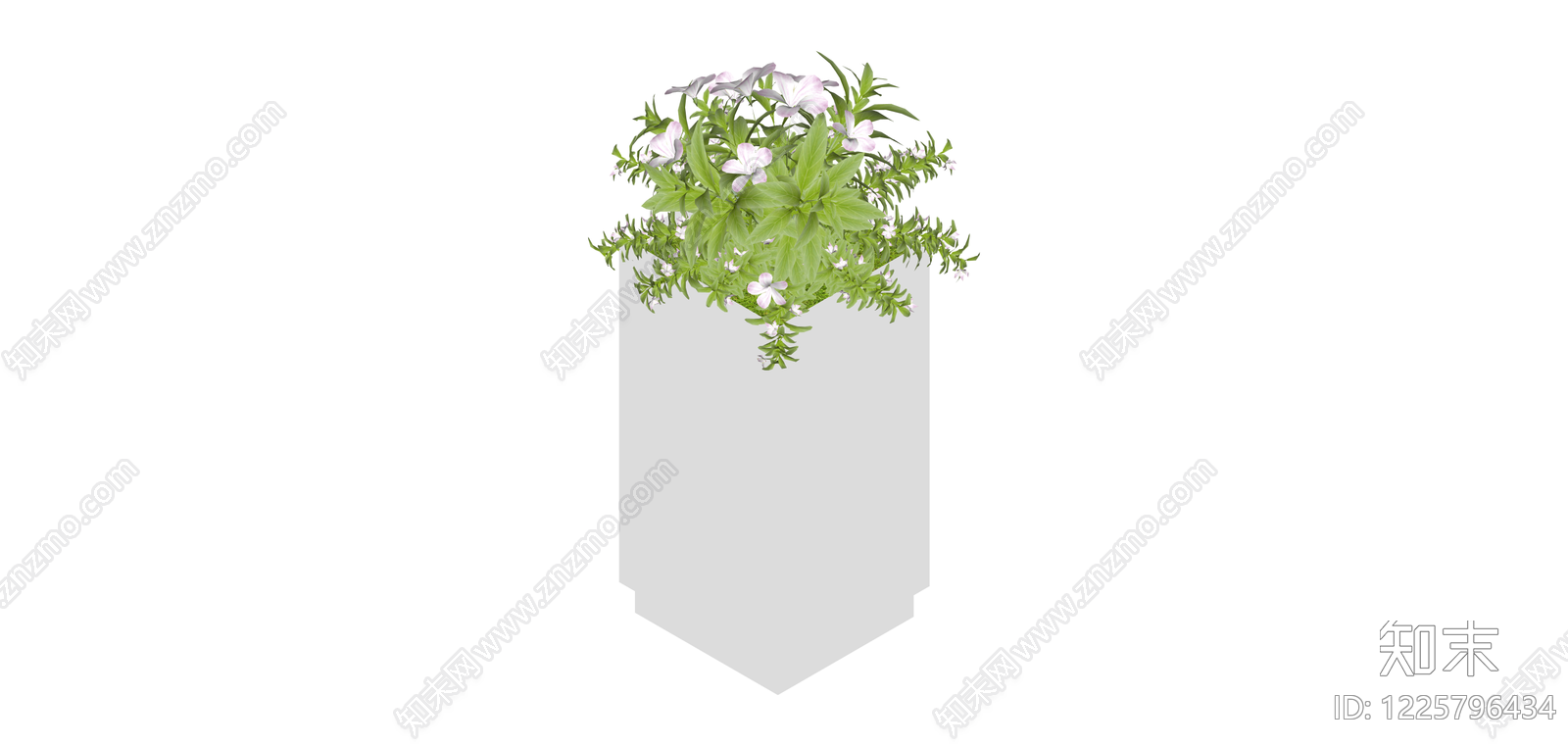 带Logo花箱绿植组合SU模型下载【ID:1225796434】