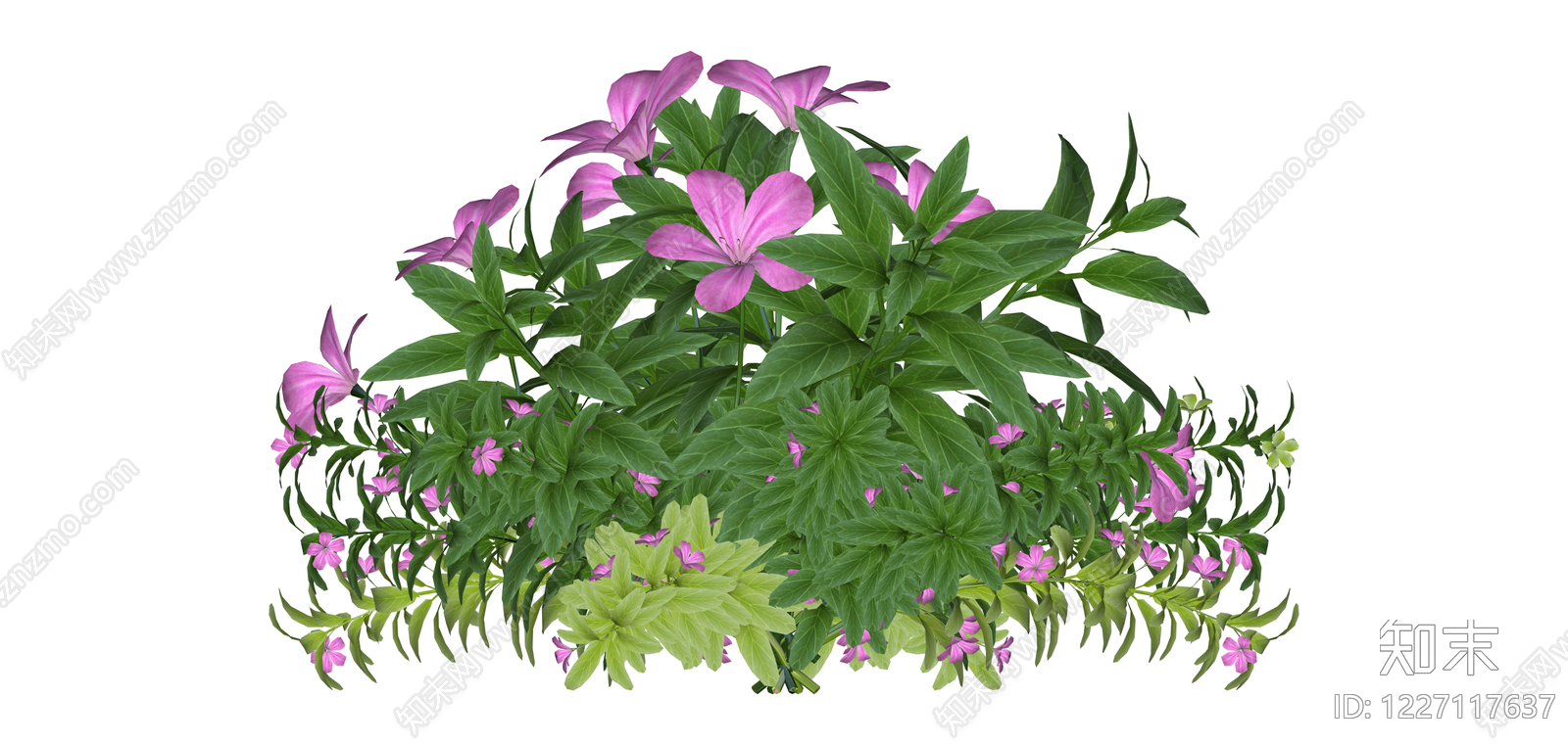 粉色花艺组合盆栽SU模型下载【ID:1227117637】