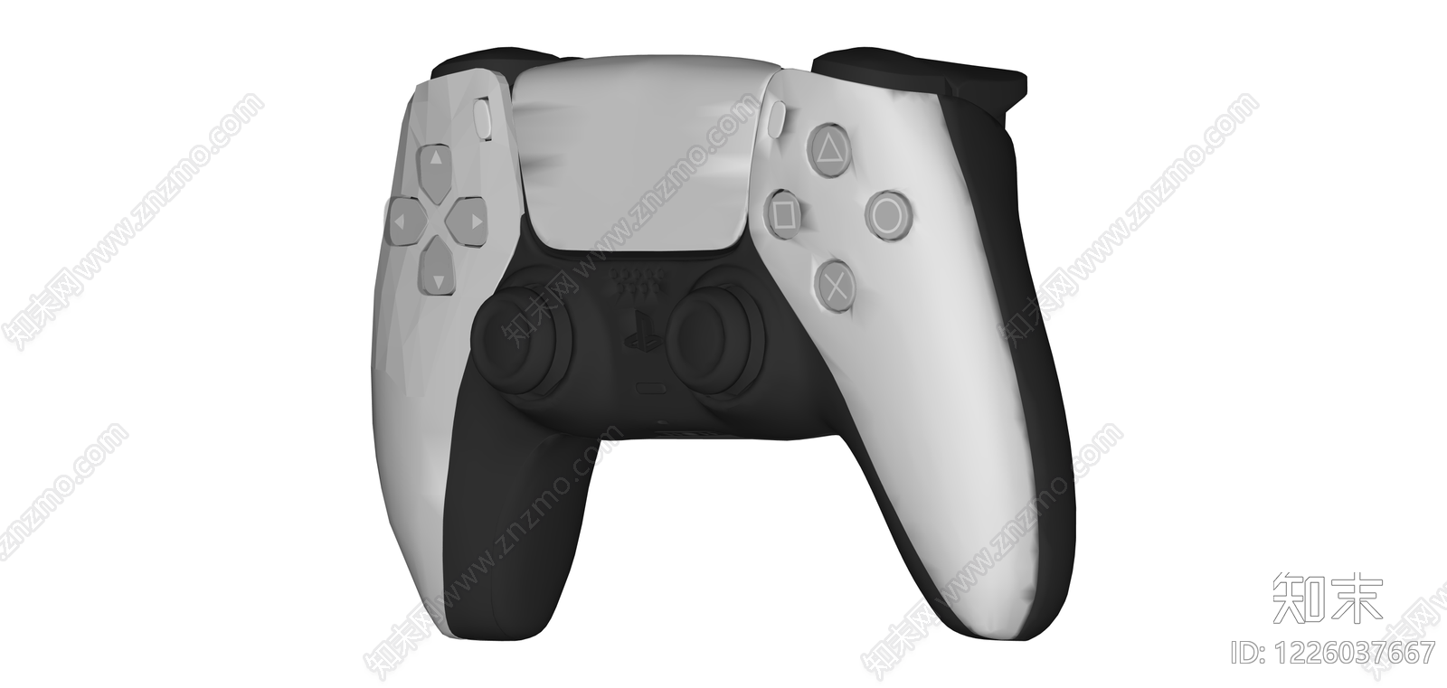 白色PS5手柄SU模型下载【ID:1226037667】
