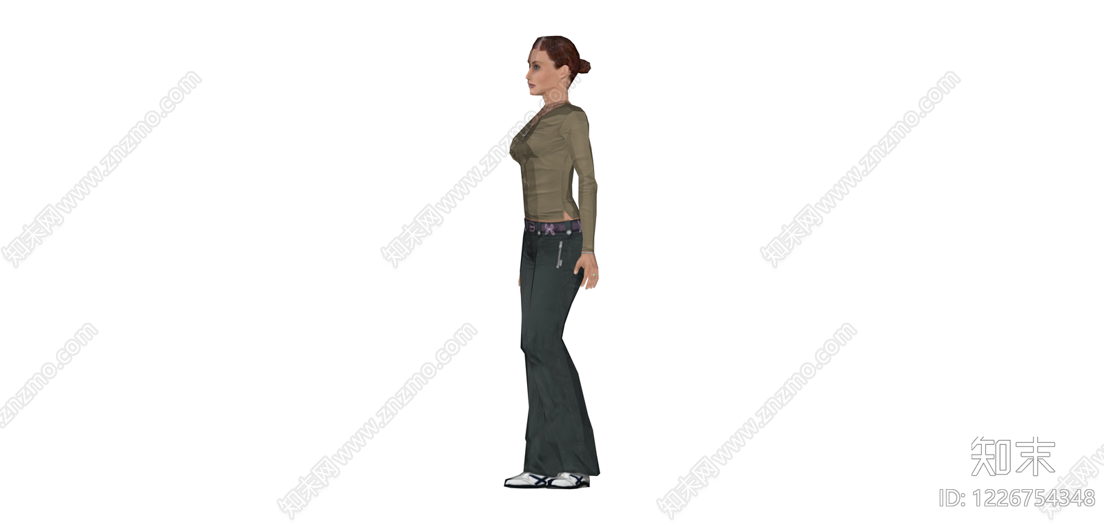 女性人物全身模型SU模型下载【ID:1226754348】