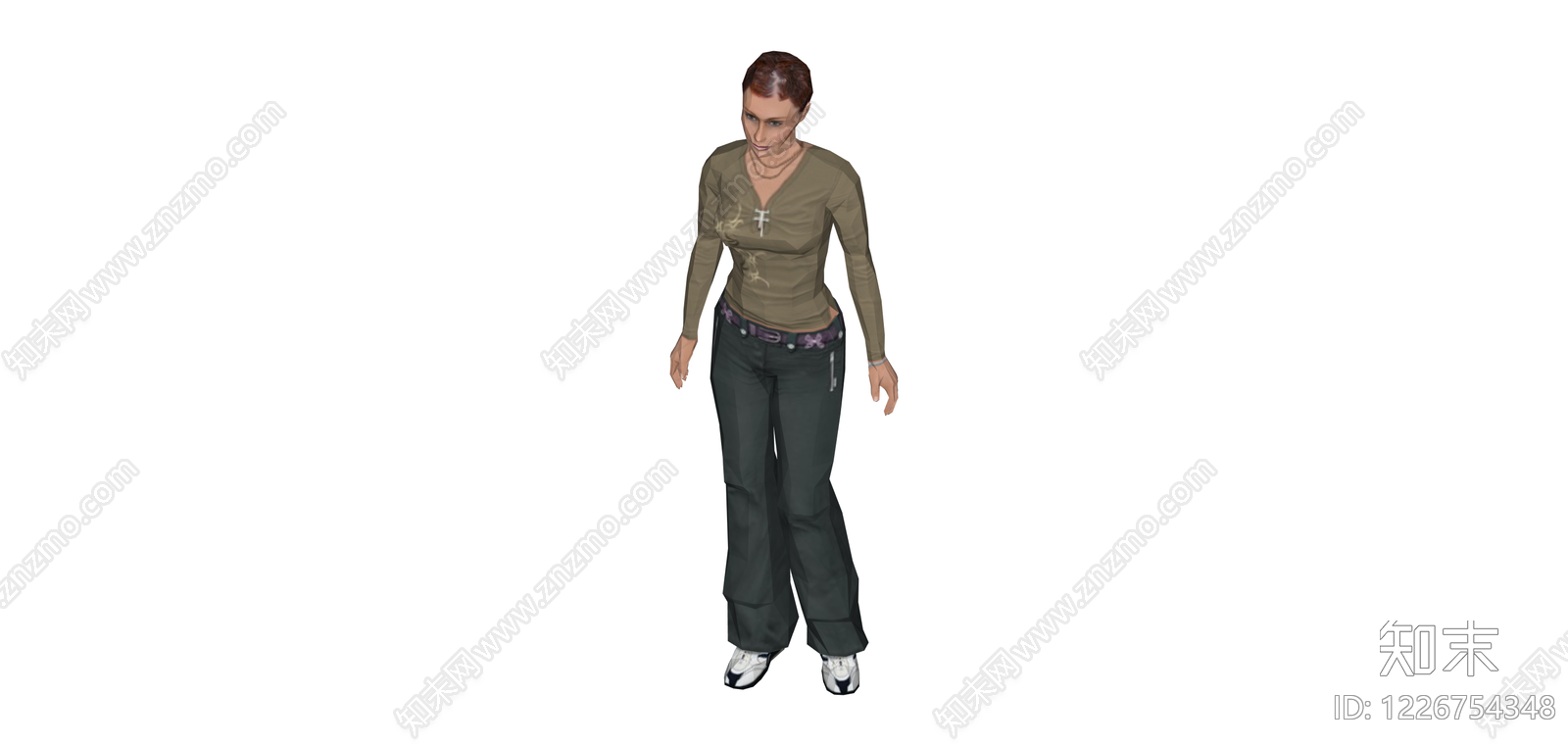 女性人物全身模型SU模型下载【ID:1226754348】