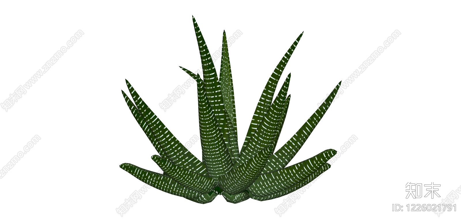 条纹绿植盆栽模型SU模型下载【ID:1226021791】