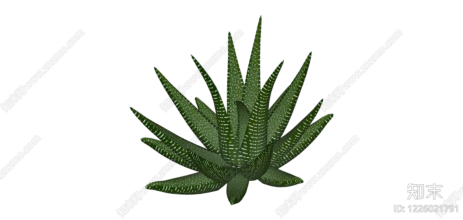 条纹绿植盆栽模型SU模型下载【ID:1226021791】