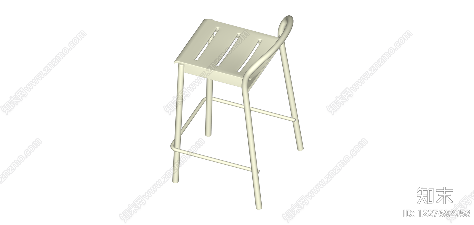 金属高脚椅白模SU模型下载【ID:1227692958】