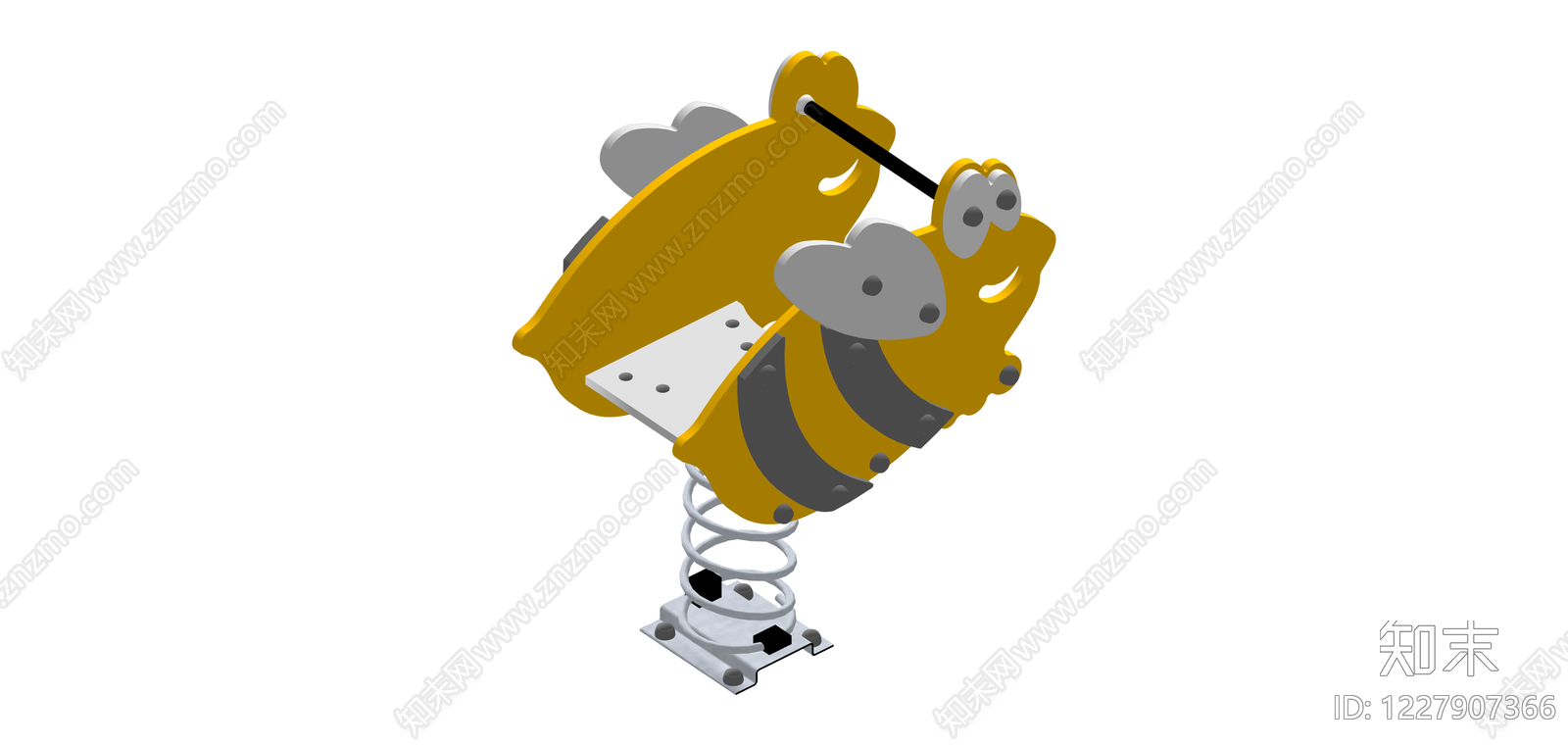 弹簧蜜蜂造型玩具SU模型下载【ID:1227907366】