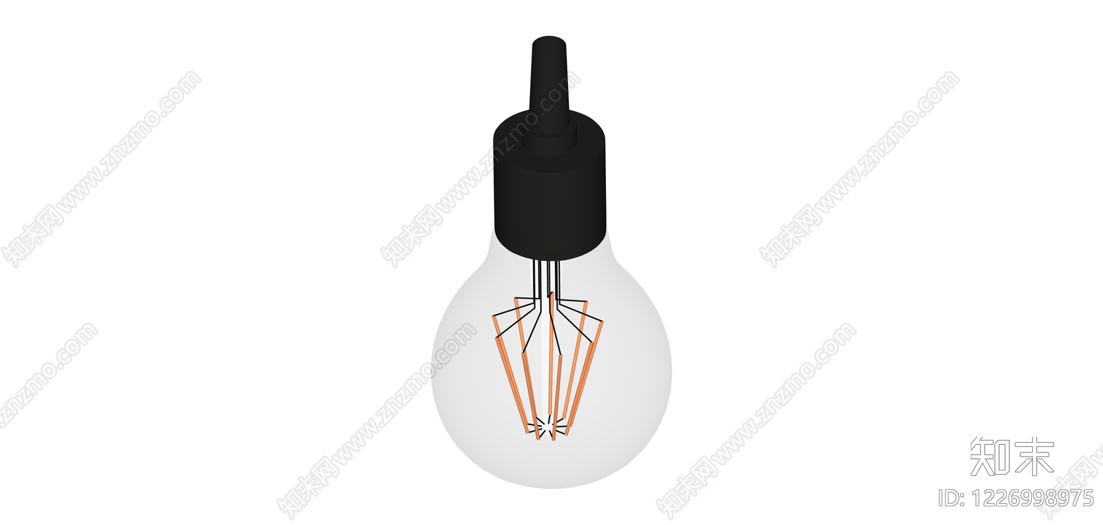 复古造型LED灯泡SU模型下载【ID:1226998975】