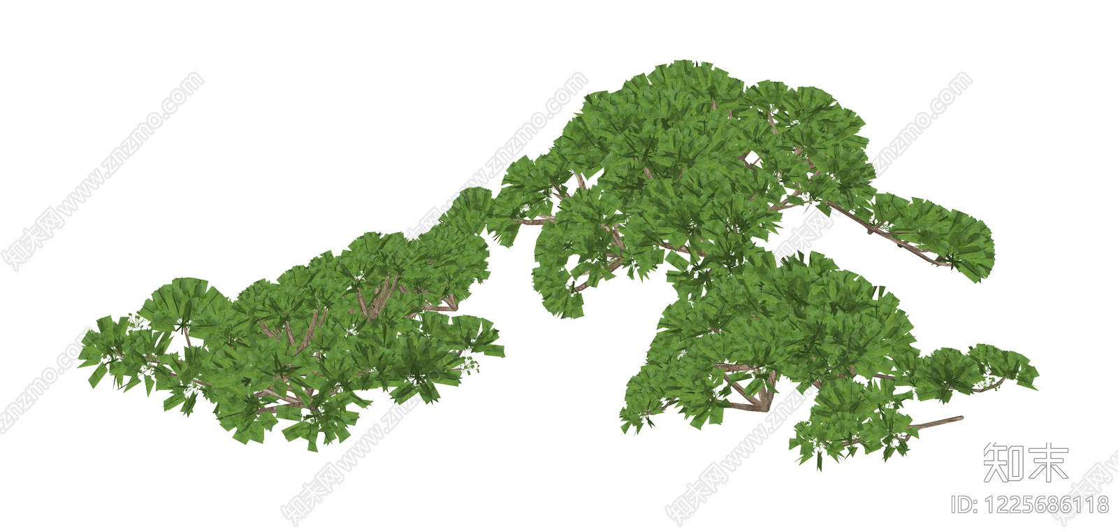 景观造型树组合SU模型下载【ID:1225686118】