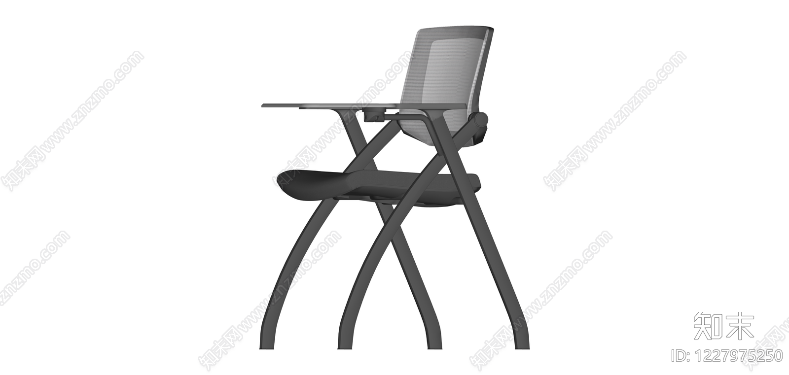 带写字板办公椅SU模型下载【ID:1227975250】