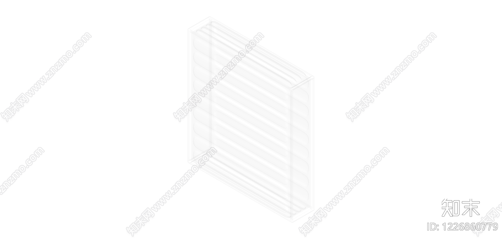 白色百叶窗组件SU模型下载【ID:1226860779】