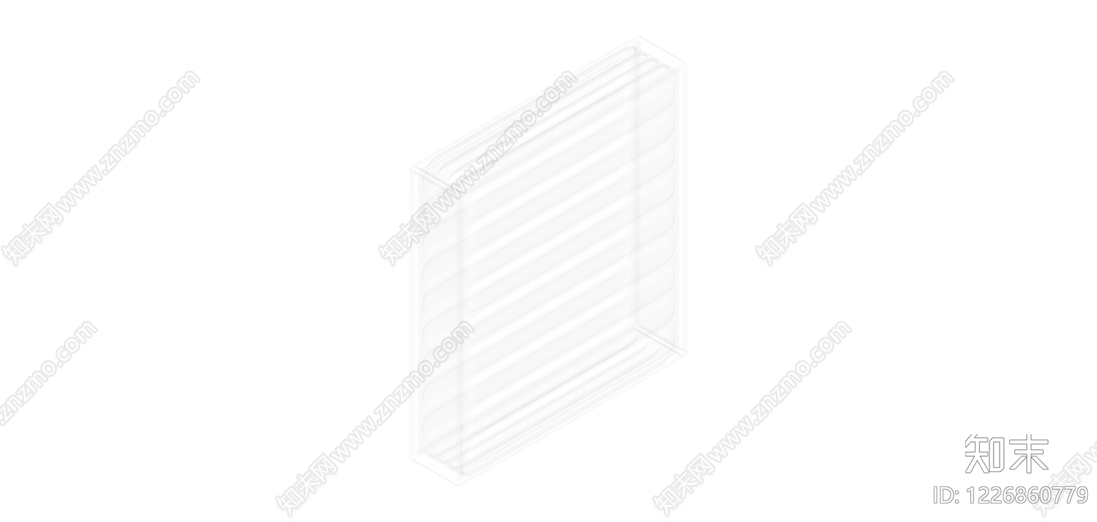 白色百叶窗组件SU模型下载【ID:1226860779】