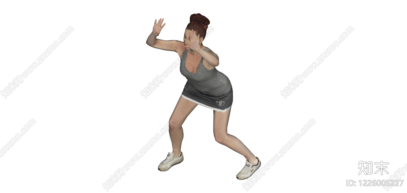 做操女性人物模型SU模型下载【ID:1226005227】