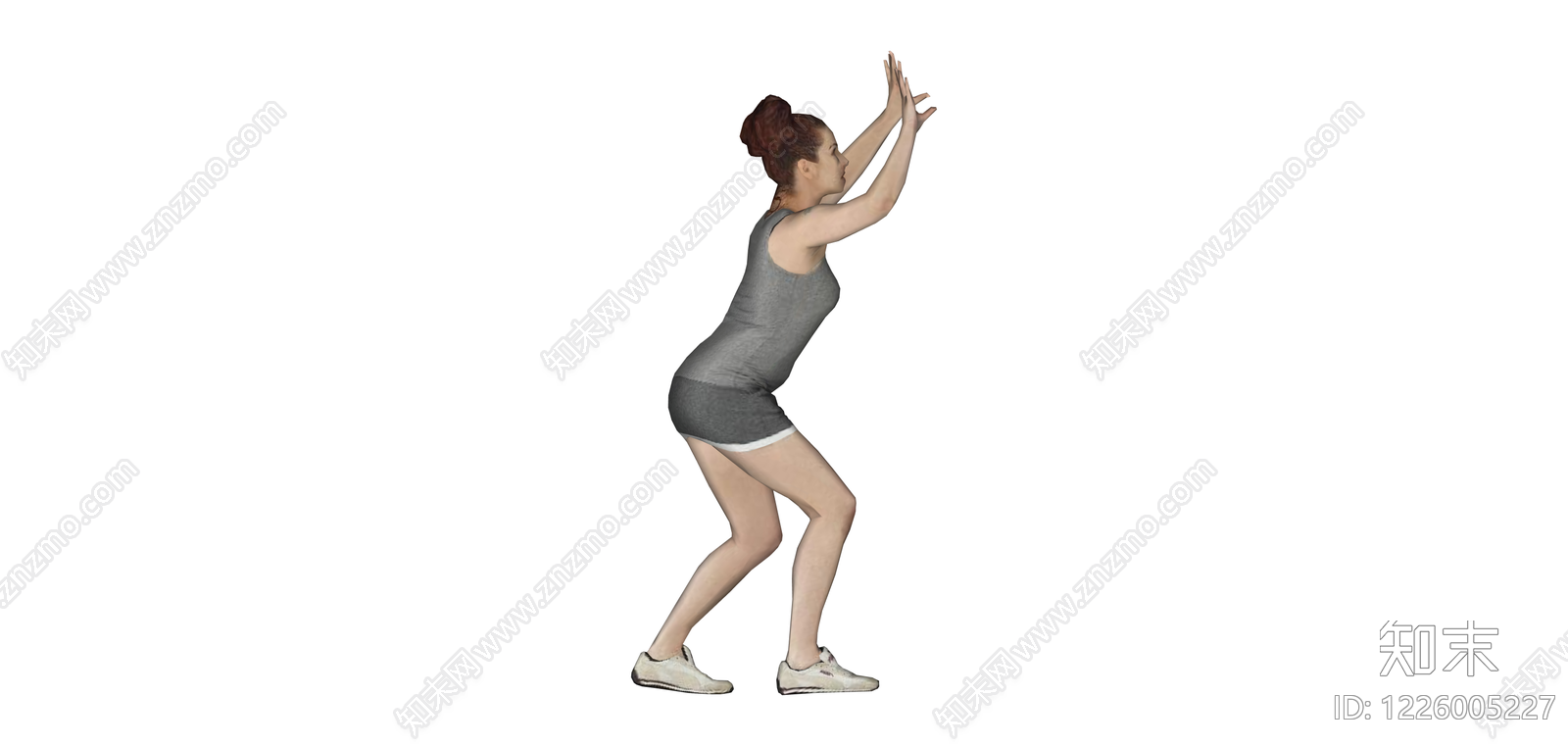 做操女性人物模型SU模型下载【ID:1226005227】