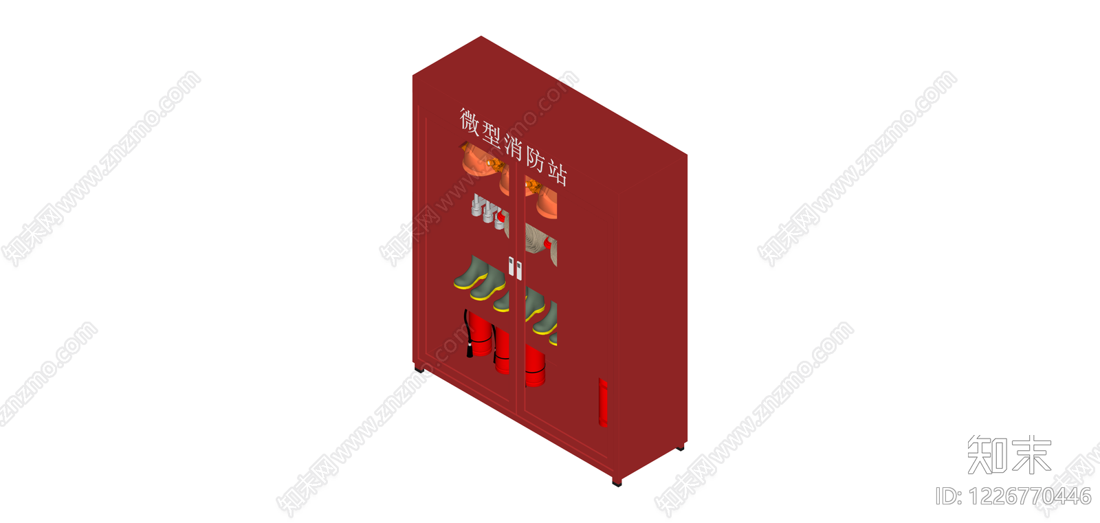 微型消防站柜体组件SU模型下载【ID:1226770446】