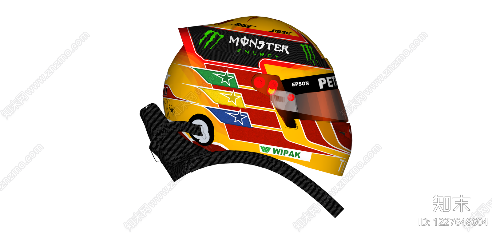F1赛车头盔组合SU模型下载【ID:1227648604】