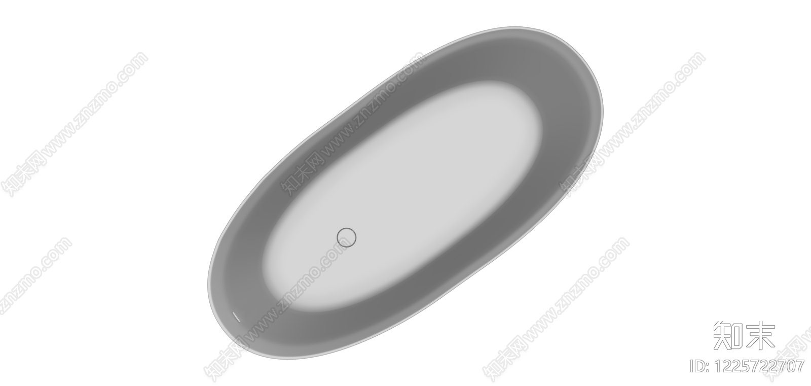独立式现代浴缸SU模型下载【ID:1225722707】