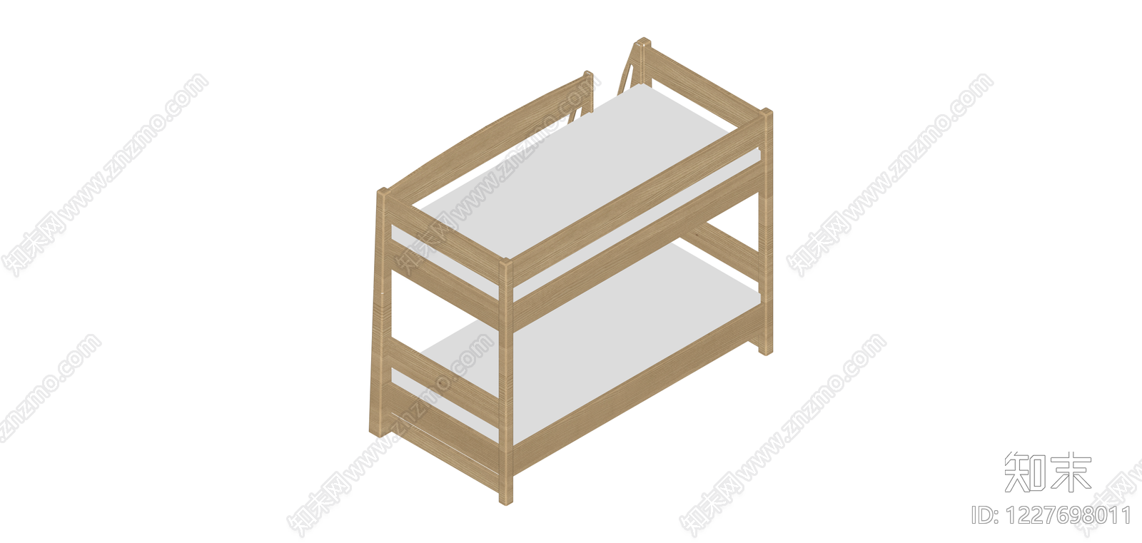 原木色双层床SU模型下载【ID:1227698011】