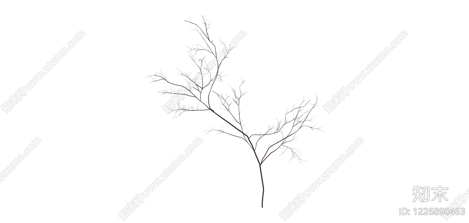 枯枝/落叶乔木模型SU模型下载【ID:1226890463】