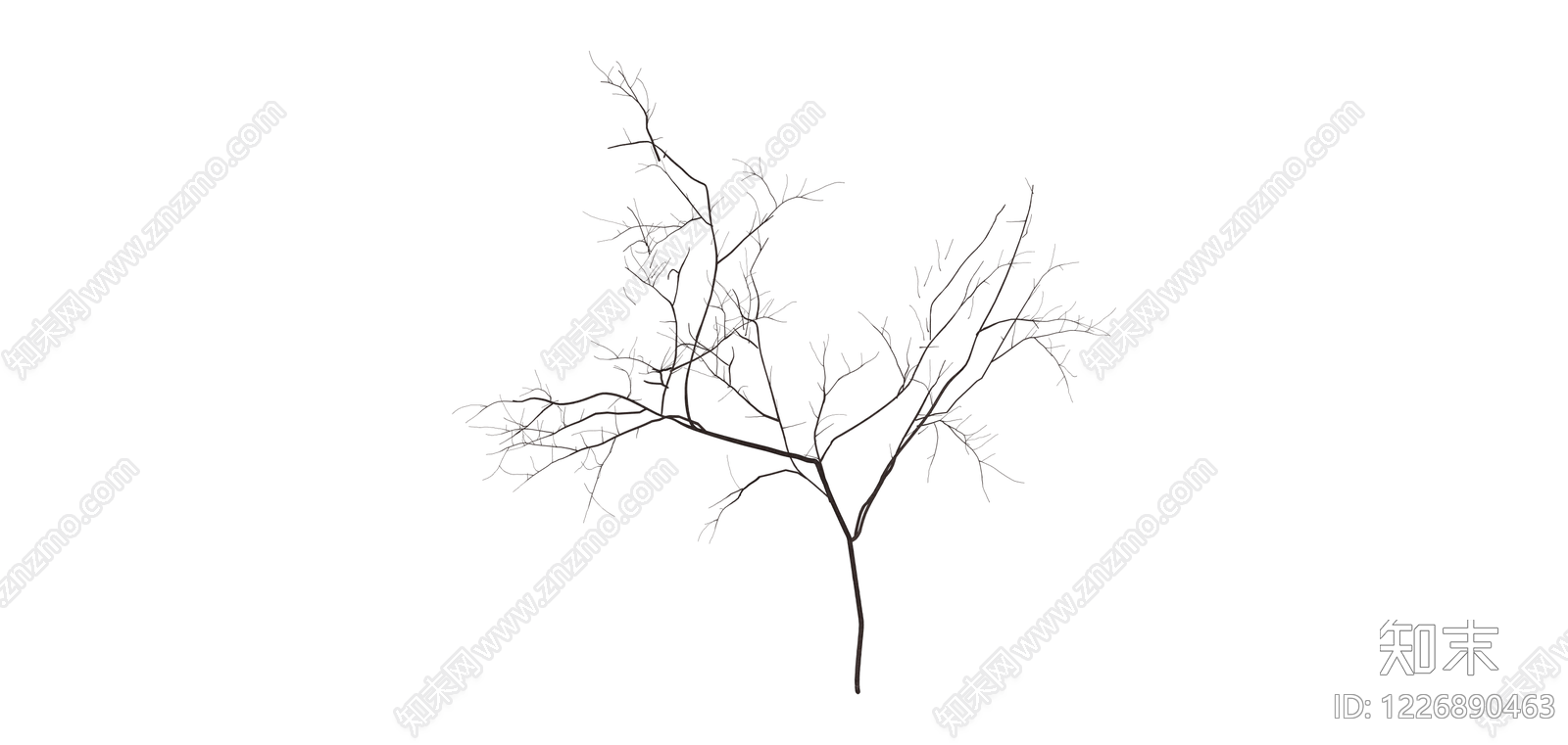 枯枝/落叶乔木模型SU模型下载【ID:1226890463】
