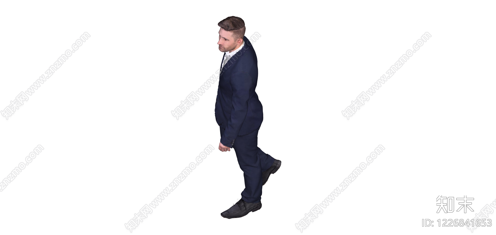 商务男士全身行走模型SU模型下载【ID:1226841653】