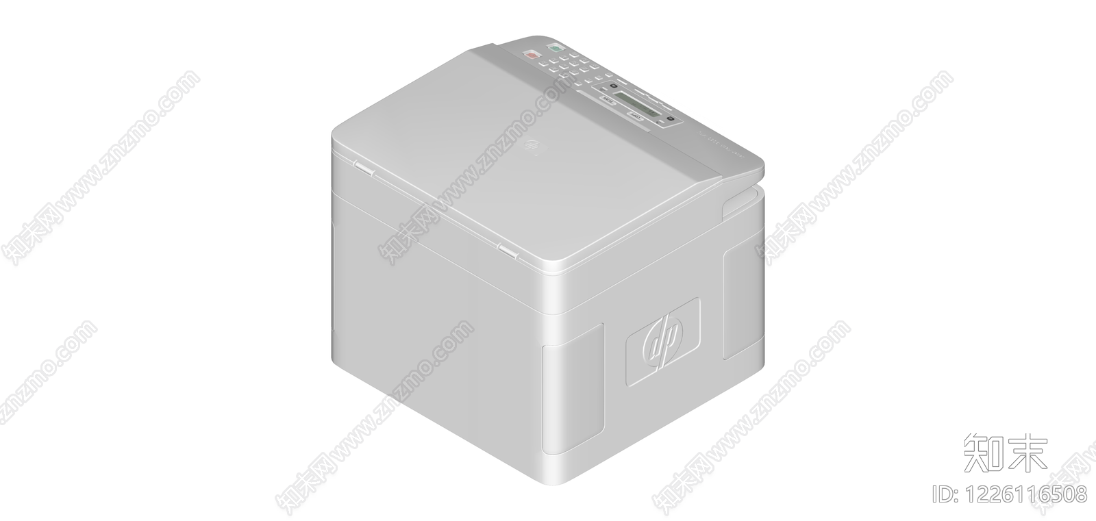 HP黑白激光多功能一体机SU模型下载【ID:1226116508】
