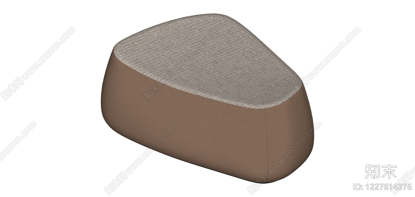 棕色皮革软包坐具SU模型下载【ID:1227614376】