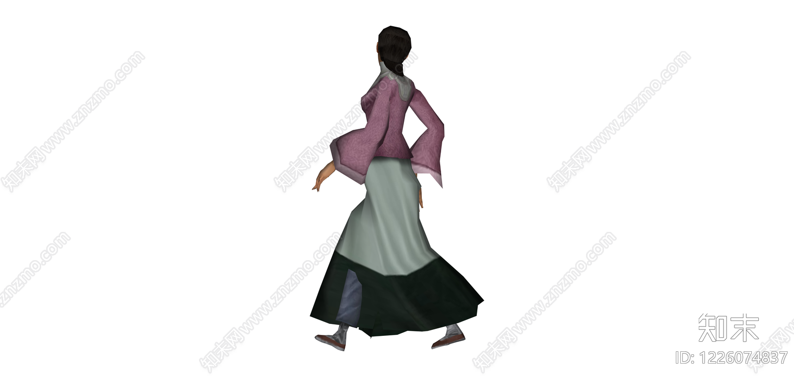 身着古装的人物模型SU模型下载【ID:1226074837】