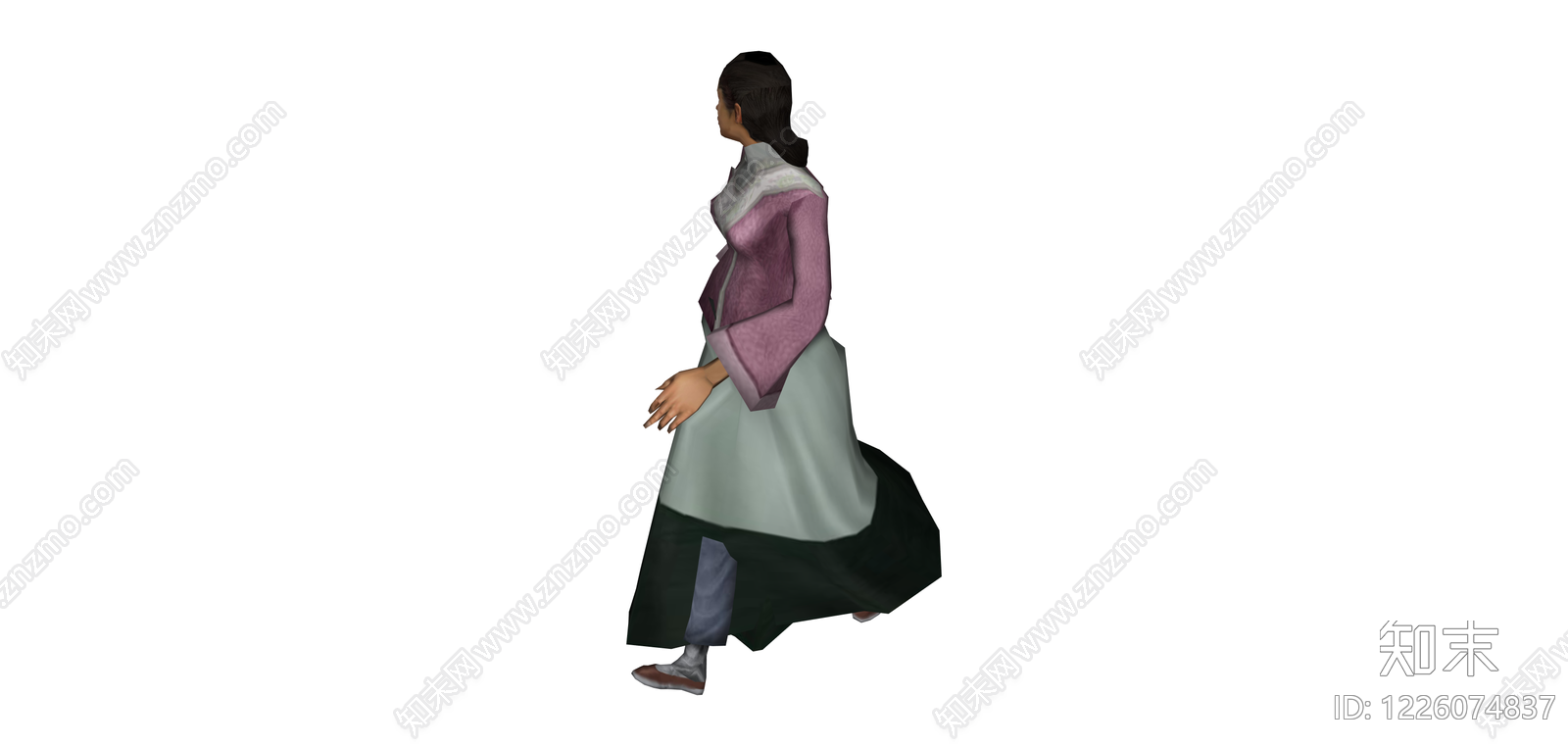 身着古装的人物模型SU模型下载【ID:1226074837】