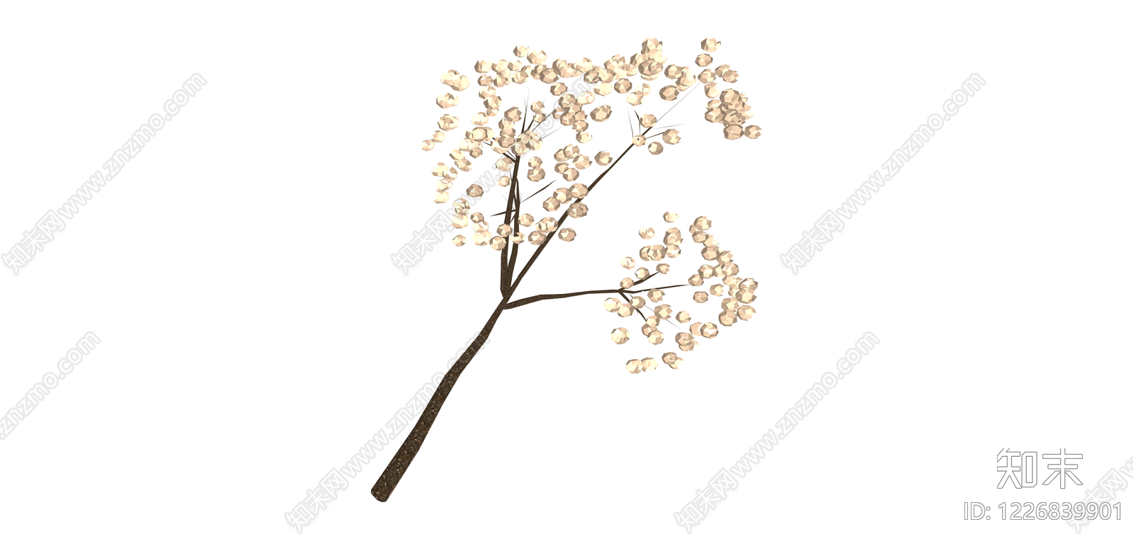 仿真满天星干花SU模型下载【ID:1226839901】
