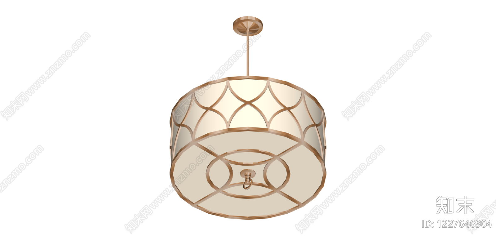 铜色网格吊灯SU模型下载【ID:1227646904】