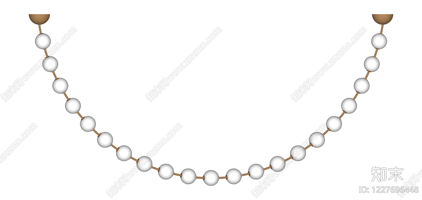 珍珠串珠项链SU模型下载【ID:1227696448】