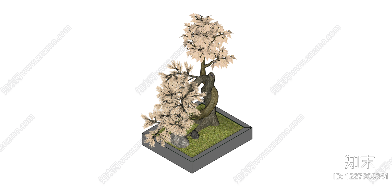 景观树盆栽模型SU模型下载【ID:1227908341】