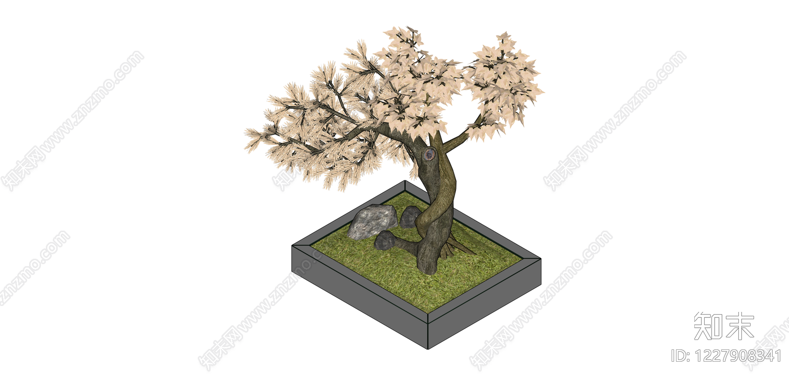 景观树盆栽模型SU模型下载【ID:1227908341】