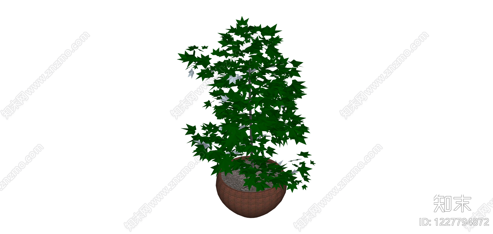 带盆盆栽绿植SU模型下载【ID:1227794872】